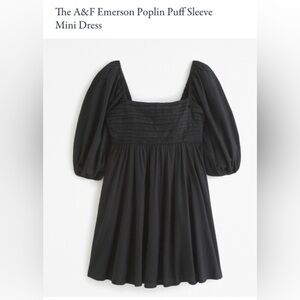 Abercrombie & Fitch Emerson Poplin Puff Sleeve Mini Dress